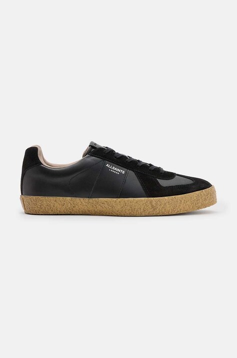 Δερμάτινα αθλητικά παπούτσια AllSaints Jaimee Low Top χρώμα: μαύρο, M052FB