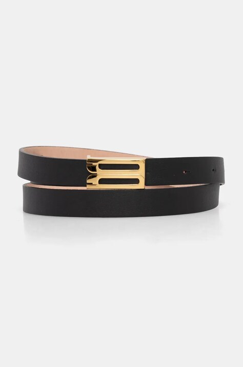 Δερμάτινη ζώνη Victoria Beckham χρώμα: μαύρο, 1324ABL006058A