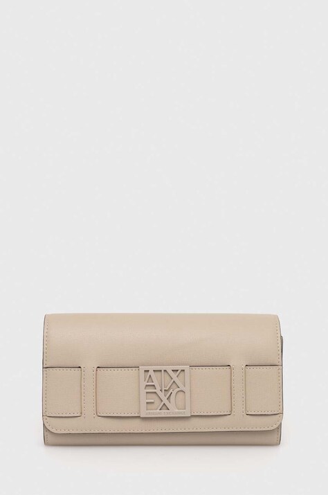 Πορτοφόλι Armani Exchange χρώμα: μπεζ, 948572 0A874