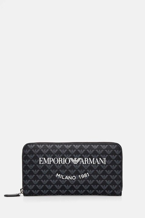 Πορτοφόλι Emporio Armani χρώμα: μαύρο, Y3H168 YWS0E