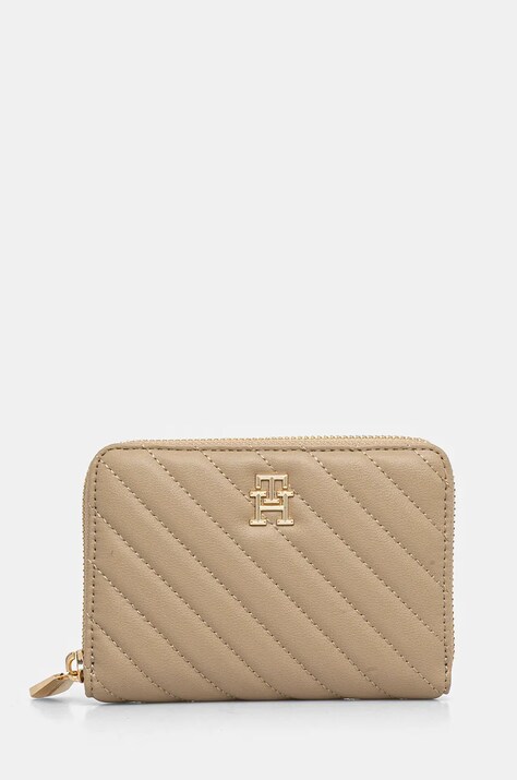 Πορτοφόλι Tommy Hilfiger χρώμα: μπεζ, AW0AW17017