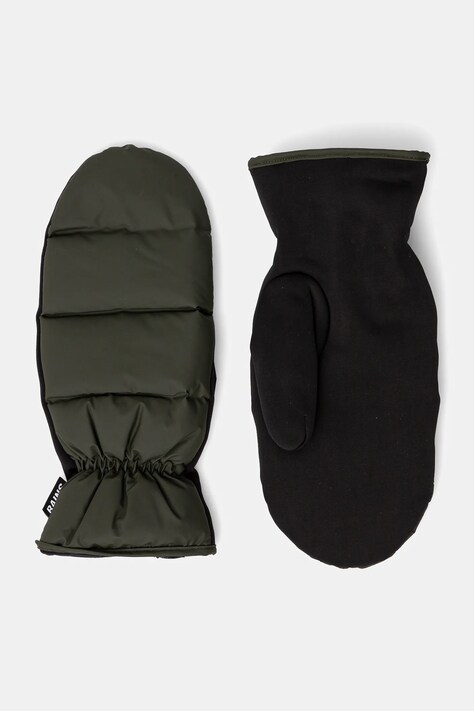 Γάντια Rains Lohja Puffer Mittens W1T2 χρώμα: πράσινο, 16080-03