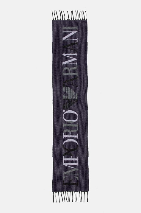 Μάλλινο κασκόλ Emporio Armani χρώμα: μοβ, 635002 4F300
