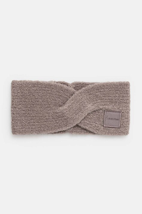 Μάλλινη κορδέλα Calvin Klein χρώμα: γκρι, K60K612694