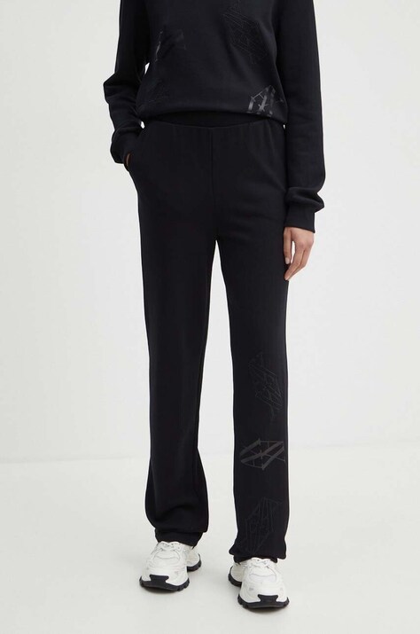Βαμβακερό παντελόνι Armani Exchange χρώμα: μαύρο, 6DYP80 YJFZZ
