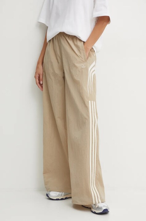 Παντελόνι adidas Originals χρώμα: μπεζ, IY9240