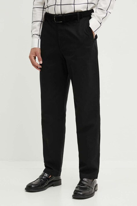 Βαμβακερό παντελόνι Armani Exchange χρώμα: μαύρο, 6DZPL6 ZN5WZ
