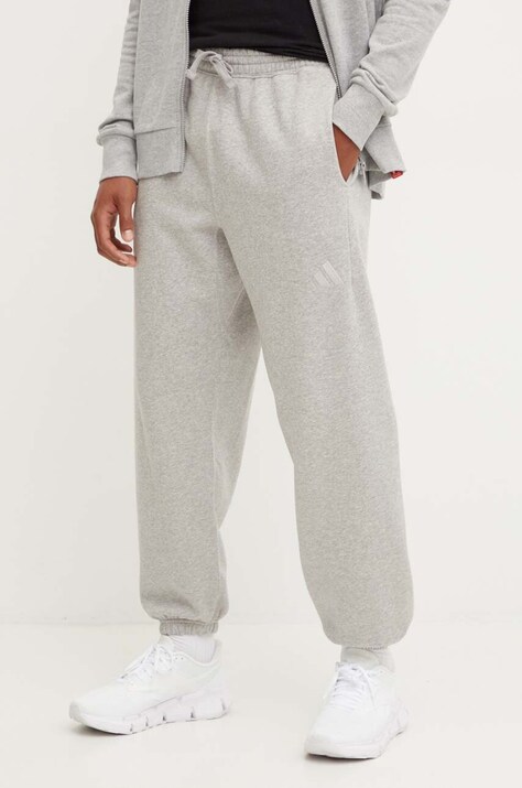Παντελόνι adidas All SZN χρώμα: γκρι, IY4125
