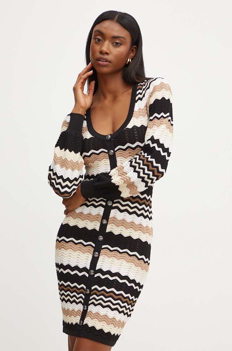 Φόρεμα Guess VIRGINIA χρώμα: μαύρο, W4YK90 Z3GC0