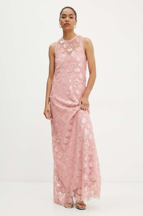 Φόρεμα Rotate No Sleeve Maxi Dress χρώμα: ροζ, 1132211922