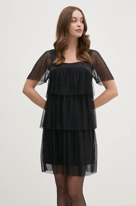 Φόρεμα Dkny χρώμα: μαύρο, P4GD6XPH