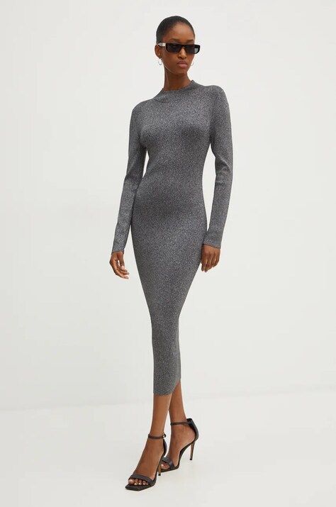 Φόρεμα MICHAEL Michael Kors χρώμα: γκρι, MF482KPAFB