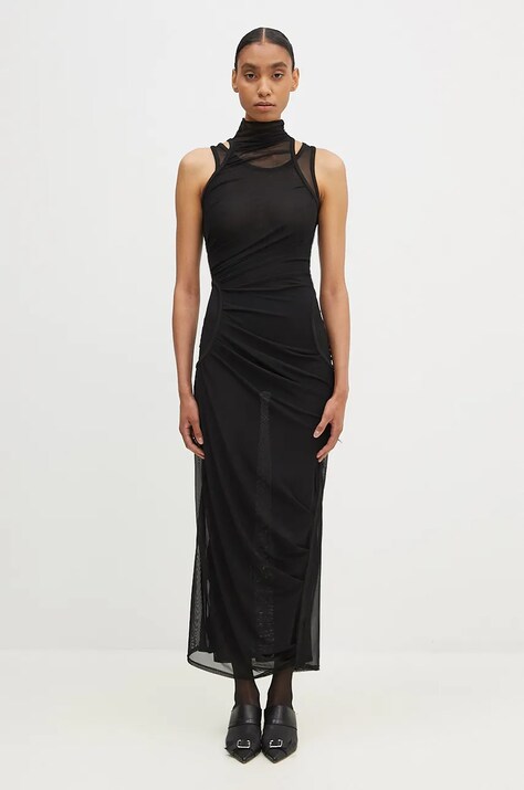 Φόρεμα Coperni Mesh Dress χρώμα: μαύρο, COPR107557