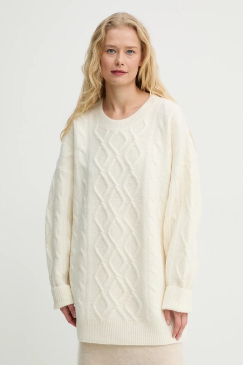 Μάλλινο πουλόβερ Stand Studio Neriah Sweater γυναικείο, χρώμα: μπεζ, 66357-8715
