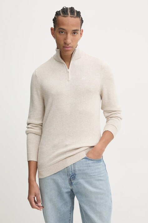 Πουλόβερ Hollister Co. χρώμα: μπεζ, KI320-4041