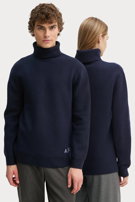 Μάλλινο πουλόβερ A.P.C. pull walter χρώμα: ναυτικό μπλε, WVBDJ.M23248
