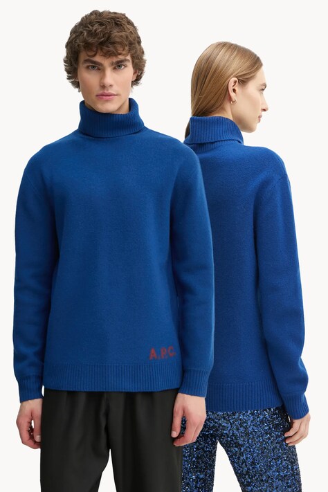 Μάλλινο πουλόβερ A.P.C. pull walter χρώμα: ναυτικό μπλε, WVBDK.M23248