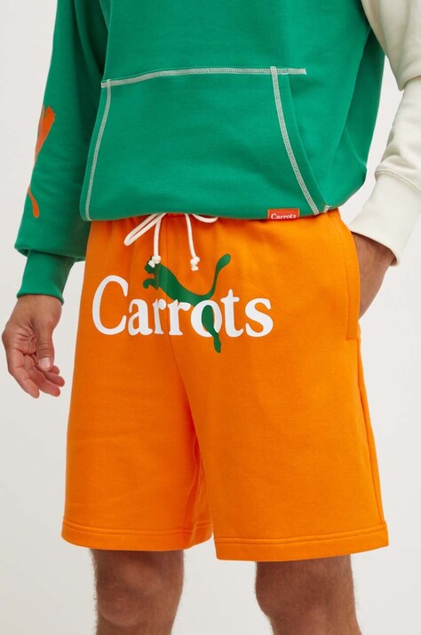Σορτς Puma PUMA X CARROTS Shorts χρώμα: πορτοκαλί, 627447