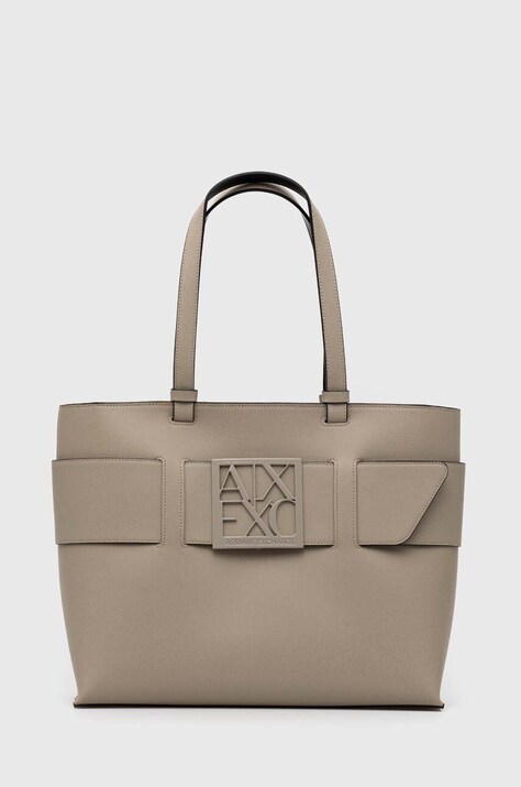 Τσάντα Armani Exchange χρώμα: μπεζ, 949138 0A874