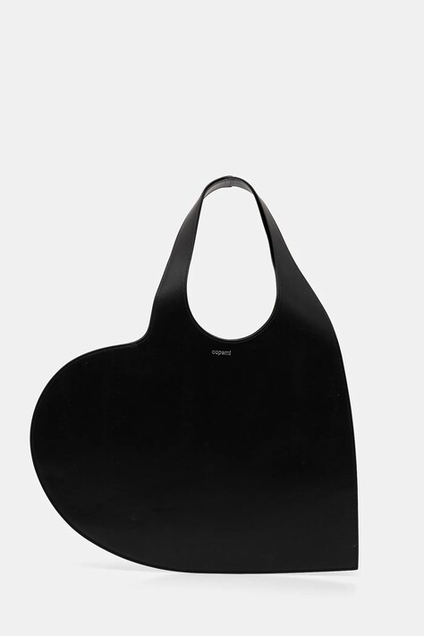 Δερμάτινη τσάντα Coperni Heart Tote χρώμα: μαύρο, COPBA14405