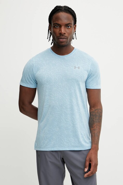 Μπλουζάκι για τρέξιμο Under Armour Launch Camo χρώμα: γκρι, 1386681