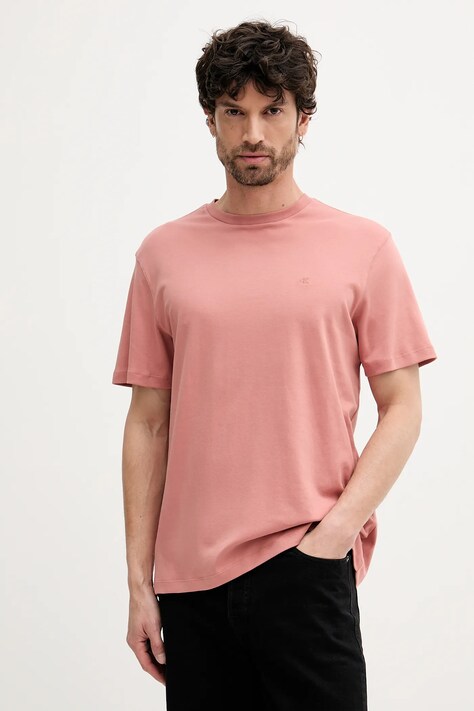 Βαμβακερό μπλουζάκι Calvin Klein ανδρικό, χρώμα: πορτοκαλί, LV04LB275G