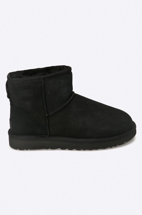 Μπότες σουέτ UGG Classic Mini II γυναικείες, χρώμα: μαύρο 1016222-BLK
