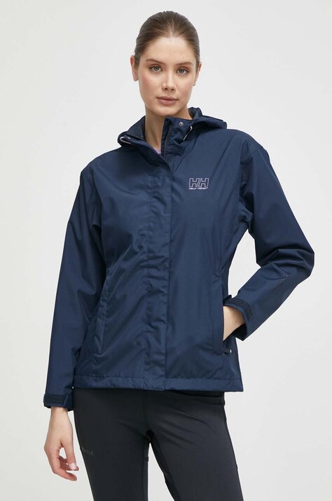 Αδιάβροχο μπουφάν Helly Hansen Seven γυναικείο, χρώμα: ναυτικό μπλε, 62066