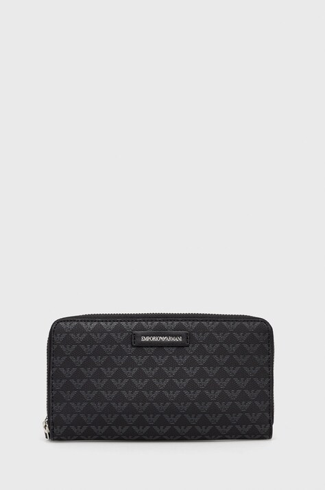 Πορτοφόλι Emporio Armani γυναικεία, χρώμα: μαύρο Y3H168 Y413E