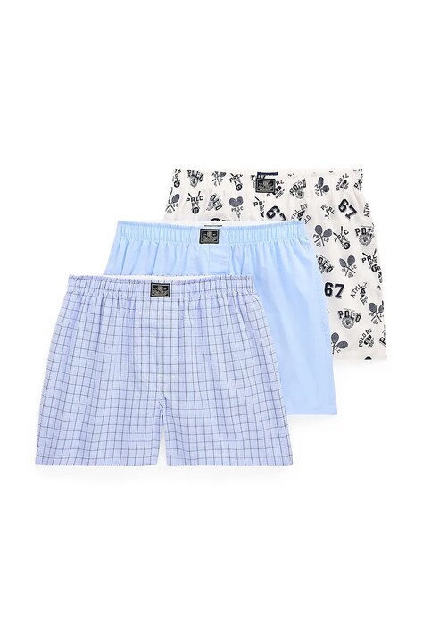 Βαμβακερό μποξεράκι Polo Ralph Lauren 3-pack χρώμα: μπλε, 714830273
