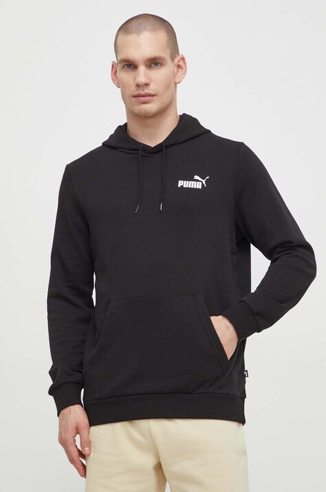 Μπλούζα Puma χρώμα: μαύρο, με κουκούλα 586692