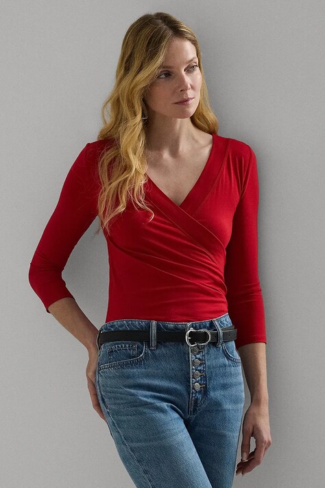 Μακρυμάνικο Lauren Ralph Lauren χρώμα: μπλε, 200824366