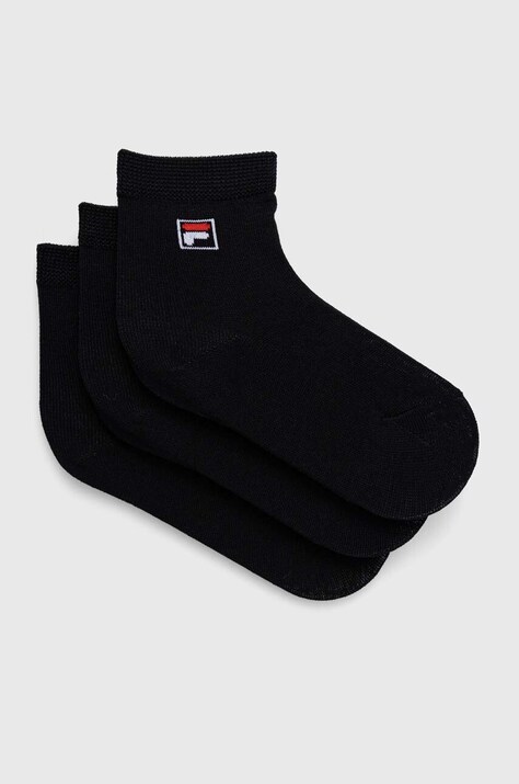 Παιδικές κάλτσες Fila 3-pack χρώμα: μαύρο