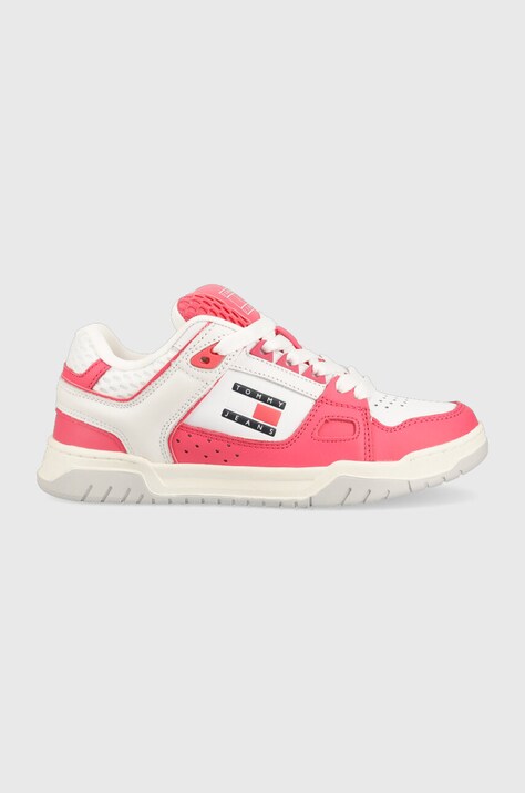Αθλητικά Tommy Jeans WMNS SKATE SNEAKER χρώμα: ροζ