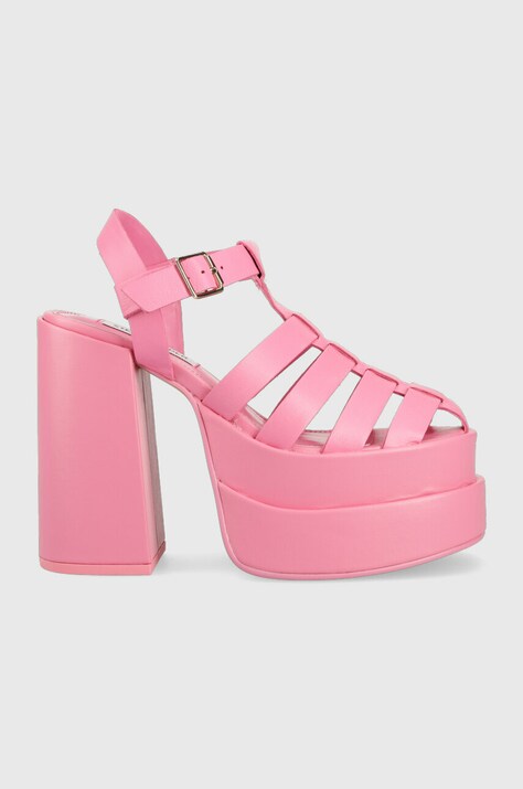Δερμάτινα σανδάλια Steve Madden Carlita χρώμα: ροζ, SM11002385