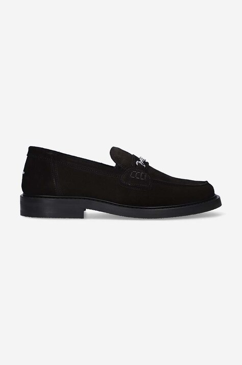Μοκασίνια σουέτ Filling Pieces Loafer Suede χρώμα: μαύρο