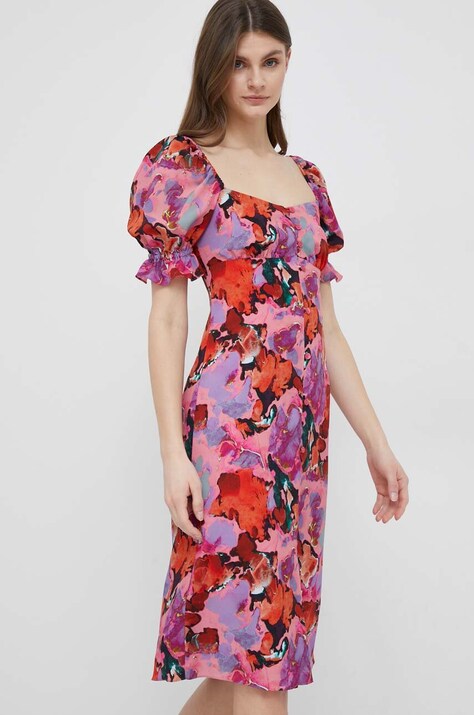 Φόρεμα PS Paul Smith χρώμα: ροζ
