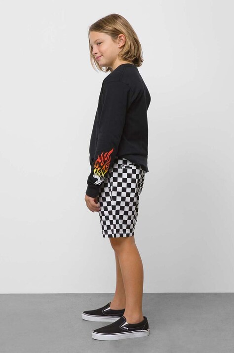 Παιδικό σορτς Vans RANGE ELASTIC WAIST SHO BLACK χρώμα: μαύρο