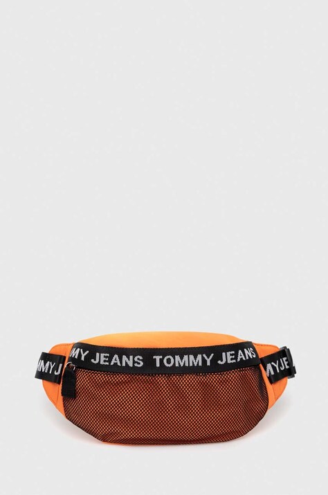 Τσάντα φάκελος Tommy Jeans χρώμα: πορτοκαλί