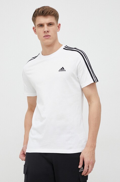 Βαμβακερό μπλουζάκι adidas χρώμα: άσπρο IC0434 IC9336