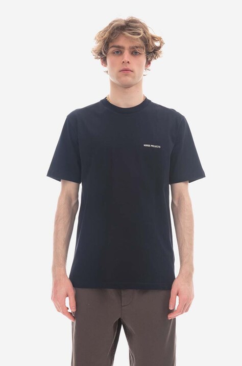 Βαμβακερό μπλουζάκι Norse Projects χρώμα: ναυτικό μπλε