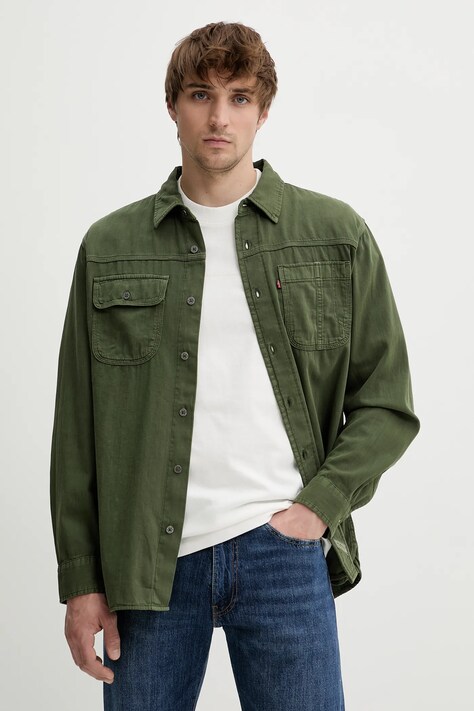 Τζιν πουκάμισο Levi's ανδρικά, χρώμα: μπλε