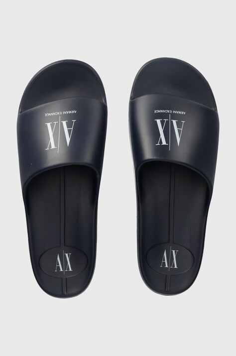 Παντόφλες Armani Exchange χρώμα: ναυτικό μπλε, XUP012 XV675 K487