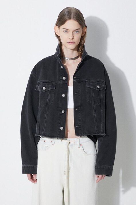 Τζιν μπουφάν MM6 Maison Margiela χρώμα: μαύρο, S52AM0285