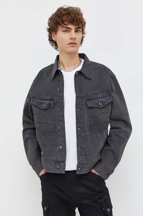 Τζιν μπουφάν G-Star Raw ανδρικό, χρώμα: γκρι