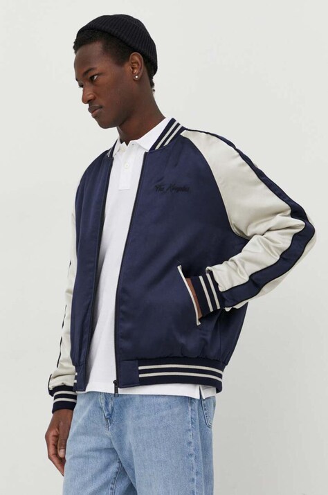 Μπουφάν bomber The Kooples ανδρικά, χρώμα: ναυτικό μπλε