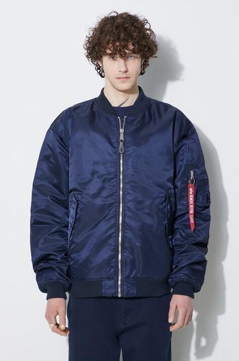 Μπουφάν bomber Alpha Industries MA-1 CS ανδρικό, χρώμα: ναυτικό μπλε, 136136