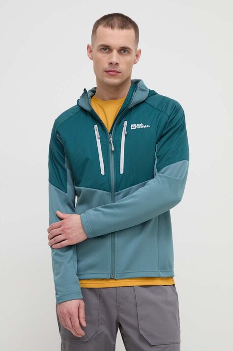 Αθλητικό μπουφάν Jack Wolfskin Alpgrat Pro Ins Fz χρώμα: πράσινο