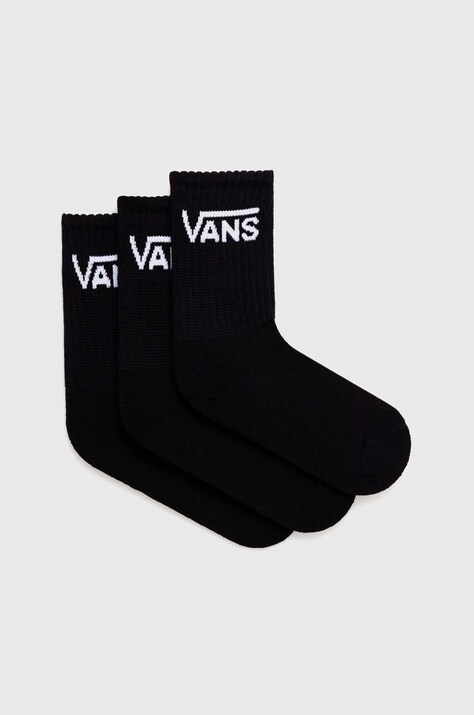 Κάλτσες Vans 3-pack χρώμα: μαύρο