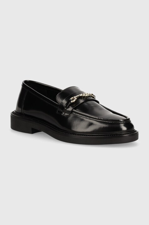Δερμάτινα μοκασίνια Steve Madden Huddles χρώμα: μαύρο, SM11002911